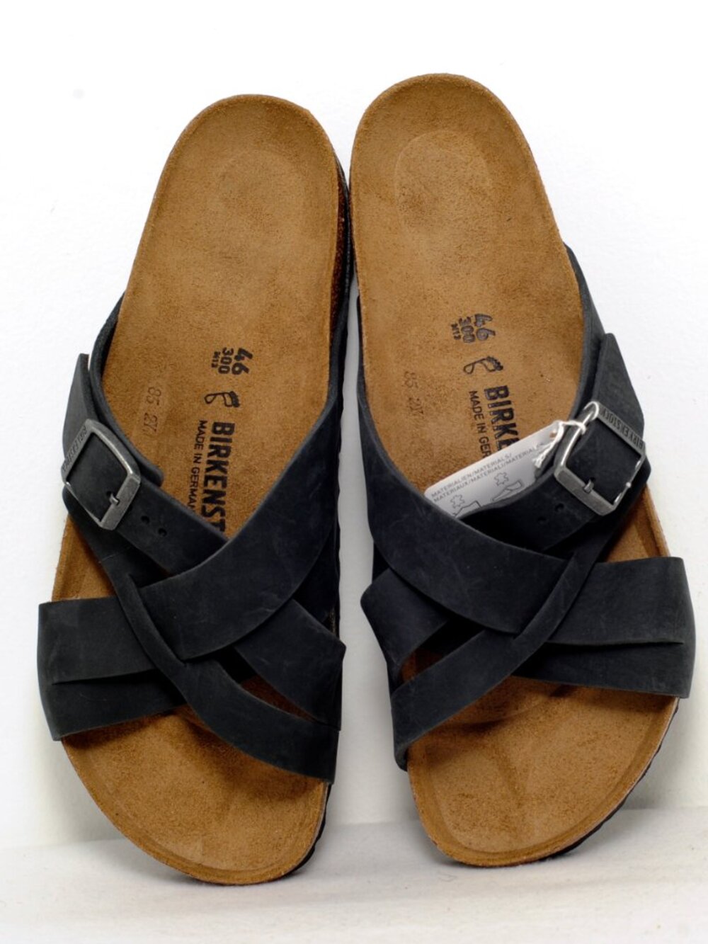 Birkenstock Lugano Soft Footbed Camberra Old Black Oiled Leather EU 46 / US 13